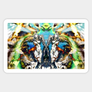 Venusia Silverage [Digital Figure Drawing-Multi-Coloured Mix] Sticker